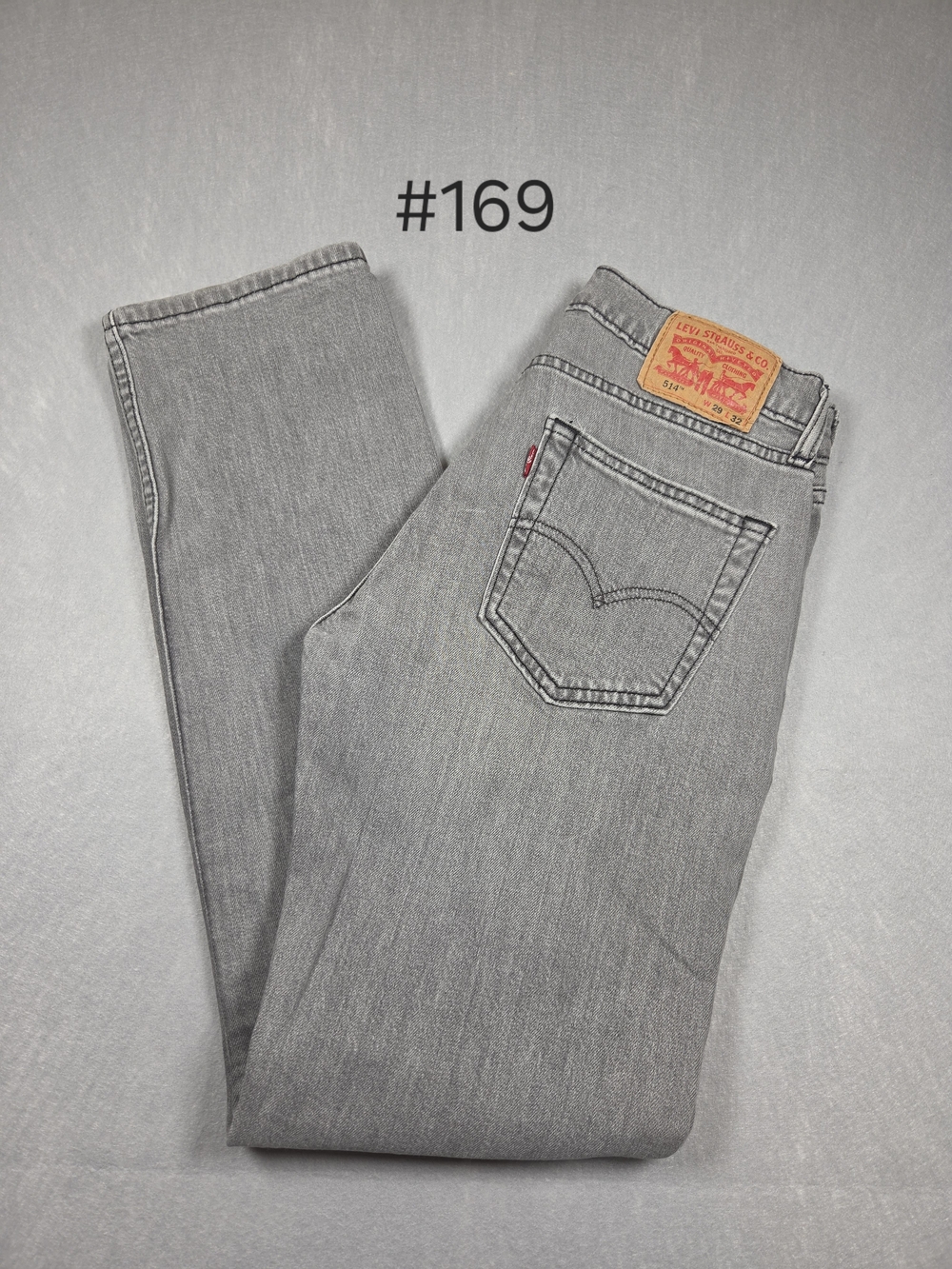 Levi's 514 Straight Fit Men's Jeans - Clouded Grey Mist (Shrunk to 28x31)